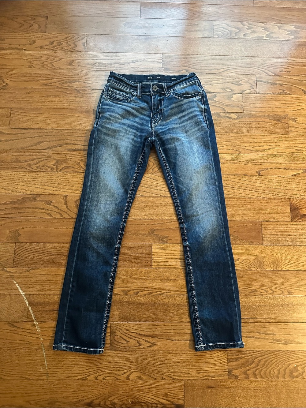 BKE ALEC Slim Fit Jeans Men’s 28x30 Blue Dark Wash Denim Coolmax Stretch